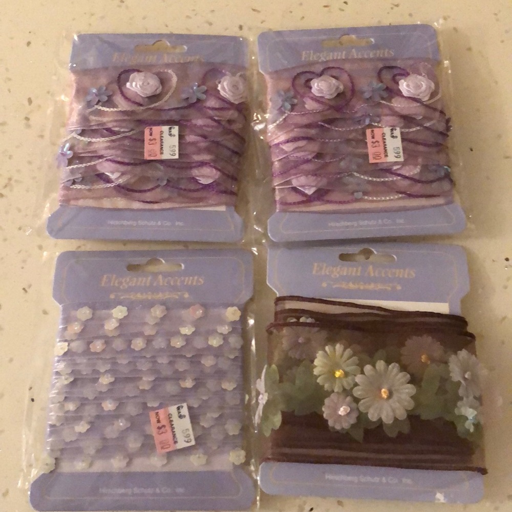✂️ Set of 4 project ribbon trims